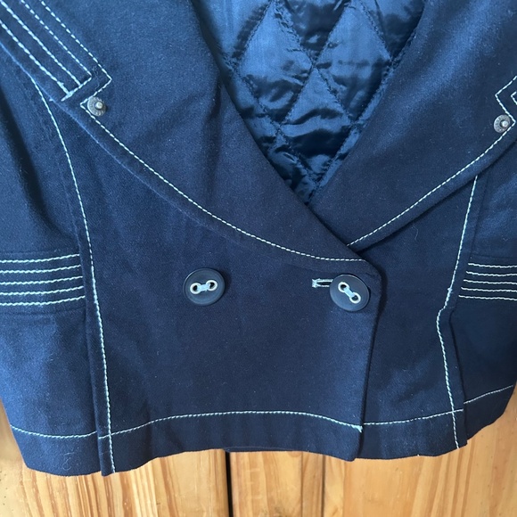 Guess Semi-Jacket Cropped Ultra-Chic Black 100% Cotton Women's Size Small - Picture 8 of 9